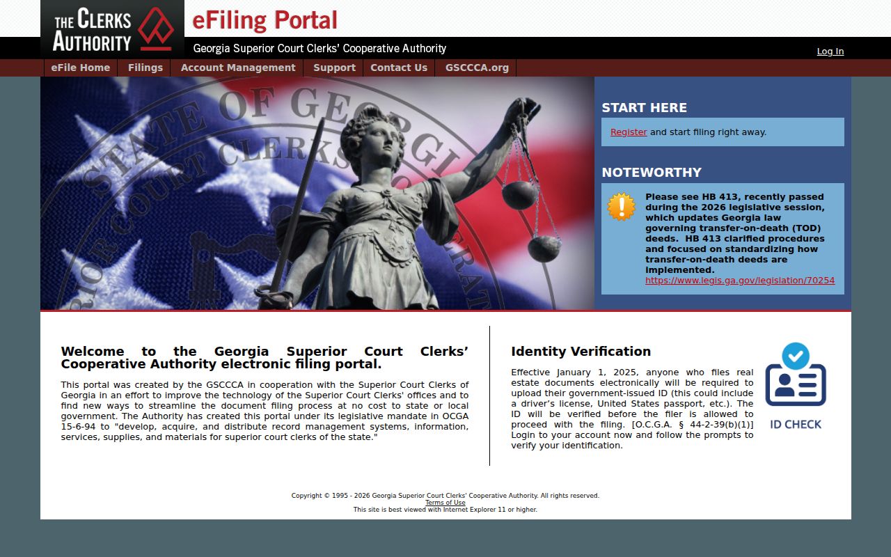 Putnam County real estate filing system distinct from civil court dockets